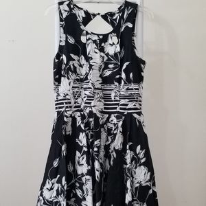 Black & White Floral Dress